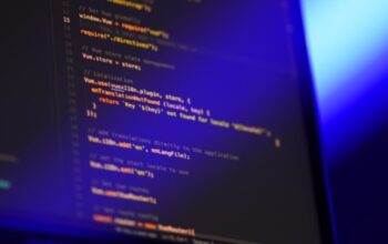 code on the computer screen